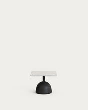Load image into Gallery viewer, Saura coffee table with white terrazzo top and black cement base 44x44x35cm - image 2