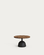 Load image into Gallery viewer, Saura coffee table with acacia top in walnut finish and black cement base Ø55x35cm - image 2