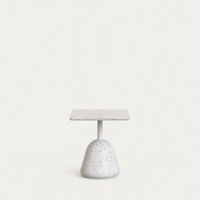 Load image into Gallery viewer, Saura coffee table with white terrazzo top and white terrazzo base 44x44x48cm