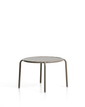 Load image into Gallery viewer, Joncols outdoor side table in aluminium with taupe painted finish Ø 60cm - image 2