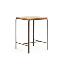 Load image into Gallery viewer, Salguer solid acacia &amp; brown steel bar table, outdoor suitable, 70 x 70 cm FSC 100% - image 4