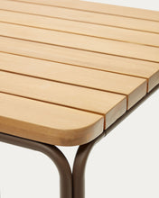 Load image into Gallery viewer, Salguer solid acacia &amp; brown steel bar table, outdoor suitable, 70 x 70 cm FSC 100% - image 6