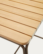 Load image into Gallery viewer, Salguer solid acacia &amp; brown steel bar table, outdoor suitable, 70 x 70 cm FSC 100% - image 7