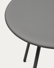 Load image into Gallery viewer, Montjoi round outdoor table in steel with a grey finish, Ø 70 cm - image 4