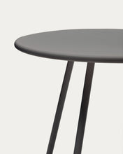 Load image into Gallery viewer, Montjoi round outdoor table in steel with a grey finish, Ø 70 cm - image 5