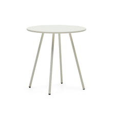 Load image into Gallery viewer, Montjoi round outdoor table in steel with a white finish, Ø 70 cm