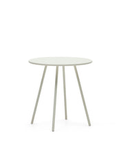 Load image into Gallery viewer, Montjoi round outdoor table in steel with a white finish, Ø 70 cm - image 2
