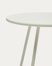 Load image into Gallery viewer, Montjoi round outdoor table in steel with a white finish, Ø 70 cm - image 6