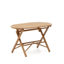 Load image into Gallery viewer, Dandara folding table in solid acacia wood natural finish, Ø 120 x 60 cm FSC 100%