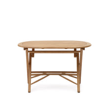 Load image into Gallery viewer, Dandara folding table in solid acacia wood natural finish, Ø 120 x 60 cm FSC 100% - image 3