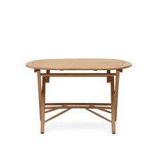 Load image into Gallery viewer, Dandara folding table in solid acacia wood natural finish, Ø 120 x 60 cm FSC 100% - image 4