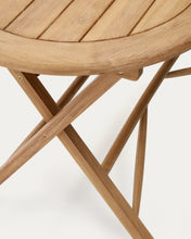 Load image into Gallery viewer, Dandara folding table in solid acacia wood natural finish, Ø 120 x 60 cm FSC 100% - image 9