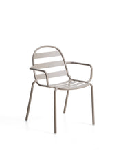 Load image into Gallery viewer, Joncols stackable outdoor chair in aluminium with taupe painted finish