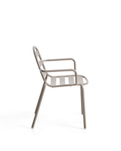Load image into Gallery viewer, Joncols stackable outdoor chair in aluminium with taupe painted finish - image 2