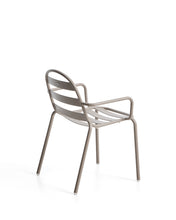 Load image into Gallery viewer, Joncols stackable outdoor chair in aluminium with taupe painted finish - image 3