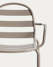Load image into Gallery viewer, Joncols stackable outdoor chair in aluminium with taupe painted finish - image 10