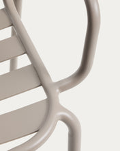 Load image into Gallery viewer, Joncols stackable outdoor chair in aluminium with taupe painted finish - image 12