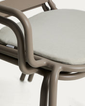 Load image into Gallery viewer, Joncols stackable outdoor chair in aluminium with taupe painted finish - image 13