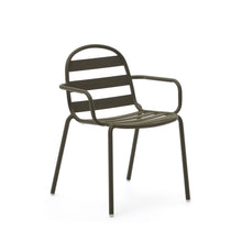 Load image into Gallery viewer, Joncols stackable outdoor chair in aluminium with green painted finish - image 2