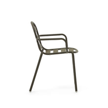 Load image into Gallery viewer, Joncols stackable outdoor chair in aluminium with green painted finish - image 4