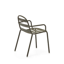 Load image into Gallery viewer, Joncols stackable outdoor chair in aluminium with green painted finish - image 5