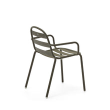 Load image into Gallery viewer, Joncols stackable outdoor chair in aluminium with green painted finish - image 6