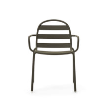 Load image into Gallery viewer, Joncols stackable outdoor chair in aluminium with green painted finish - image 8