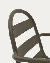 Load image into Gallery viewer, Joncols stackable outdoor chair in aluminium with green painted finish - image 18
