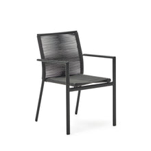 Load image into Gallery viewer, Culip stackable outdoor chair in aluminium and cord in grey - image 2