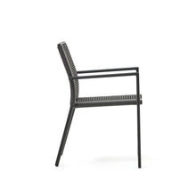 Load image into Gallery viewer, Culip stackable outdoor chair in aluminium and cord in grey - image 3