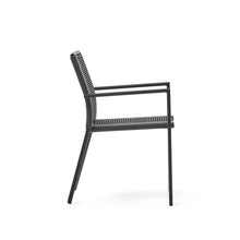 Load image into Gallery viewer, Culip stackable outdoor chair in aluminium and cord in grey - image 4