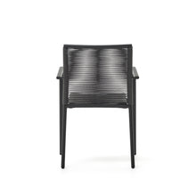 Load image into Gallery viewer, Culip stackable outdoor chair in aluminium and cord in grey - image 10