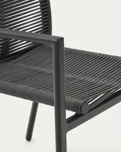 Load image into Gallery viewer, Culip stackable outdoor chair in aluminium and cord in grey - image 14