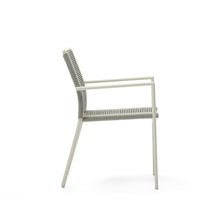 Load image into Gallery viewer, Culip stackable outdoor chair in aluminium and cord in white - image 4