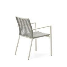 Load image into Gallery viewer, Culip stackable outdoor chair in aluminium and cord in white - image 5