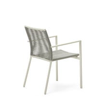 Load image into Gallery viewer, Culip stackable outdoor chair in aluminium and cord in white - image 6