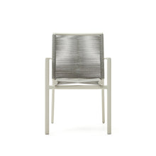 Load image into Gallery viewer, Culip stackable outdoor chair in aluminium and cord in white - image 7