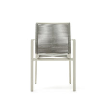 Load image into Gallery viewer, Culip stackable outdoor chair in aluminium and cord in white - image 8