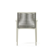 Load image into Gallery viewer, Culip stackable outdoor chair in aluminium and cord in white - image 9