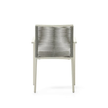 Load image into Gallery viewer, Culip stackable outdoor chair in aluminium and cord in white - image 10