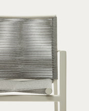 Load image into Gallery viewer, Culip stackable outdoor chair in aluminium and cord in white - image 15