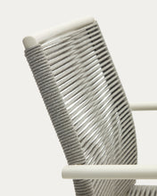Load image into Gallery viewer, Culip stackable outdoor chair in aluminium and cord in white - image 17