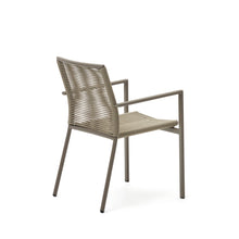 Load image into Gallery viewer, Culip stackable outdoor chair in aluminium and cord in brown - image 5