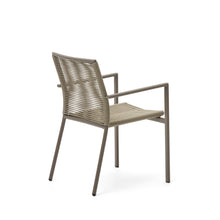 Load image into Gallery viewer, Culip stackable outdoor chair in aluminium and cord in brown - image 6