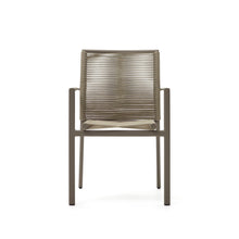 Load image into Gallery viewer, Culip stackable outdoor chair in aluminium and cord in brown - image 7
