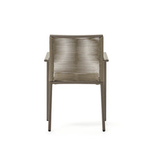 Load image into Gallery viewer, Culip stackable outdoor chair in aluminium and cord in brown - image 9
