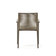 Load image into Gallery viewer, Culip stackable outdoor chair in aluminium and cord in brown - image 10