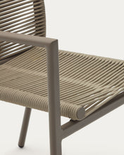 Load image into Gallery viewer, Culip stackable outdoor chair in aluminium and cord in brown - image 14