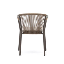Load image into Gallery viewer, Xelida stackable outdoor chair in aluminium and brown cord - image 10