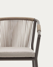Load image into Gallery viewer, Xelida stackable outdoor chair in aluminium and brown cord - image 12